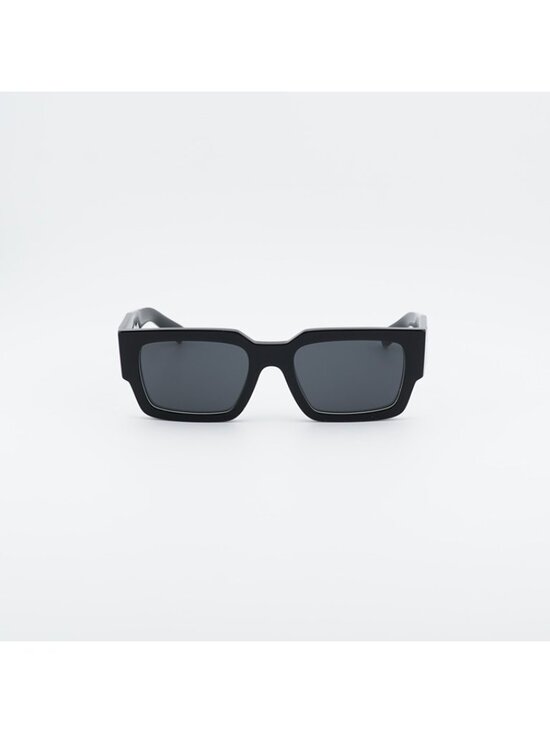Prada PRB17S 16K08Z Sunglasses Black Rectangle Frame, Dark Grey Lenses main image 8